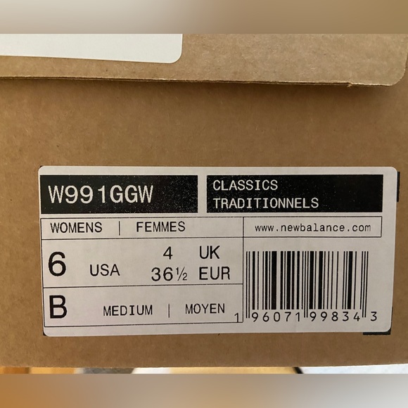 New Balance 991 Made in England - Green Moss - Size W6 - Picture 4 of 4